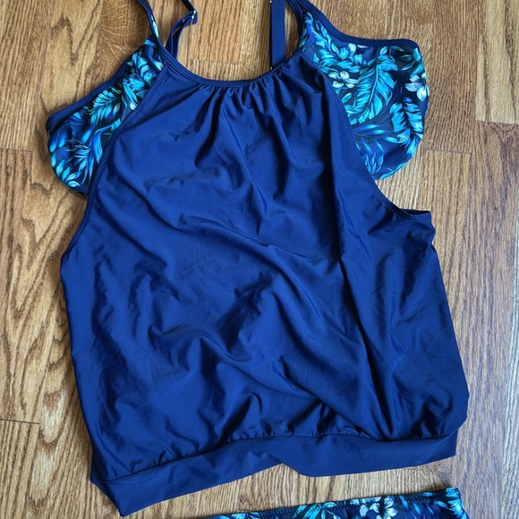 Yonique Tankini Swimsuits for Women Tummy Control Two Piece Swimwear - Picture 4 of 7